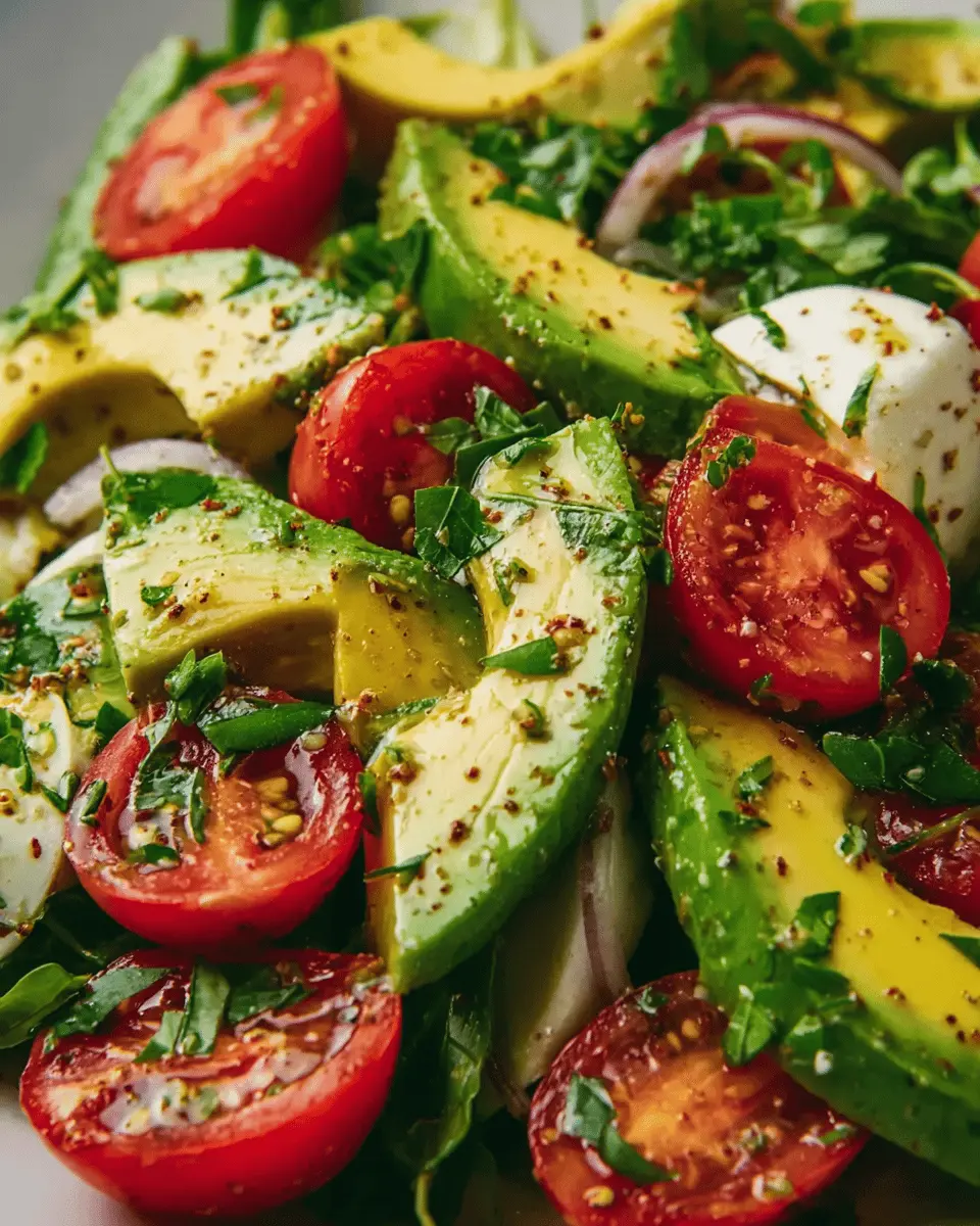 Fresh Avocado Salad with Turkey Bacon and a Zesty Twist