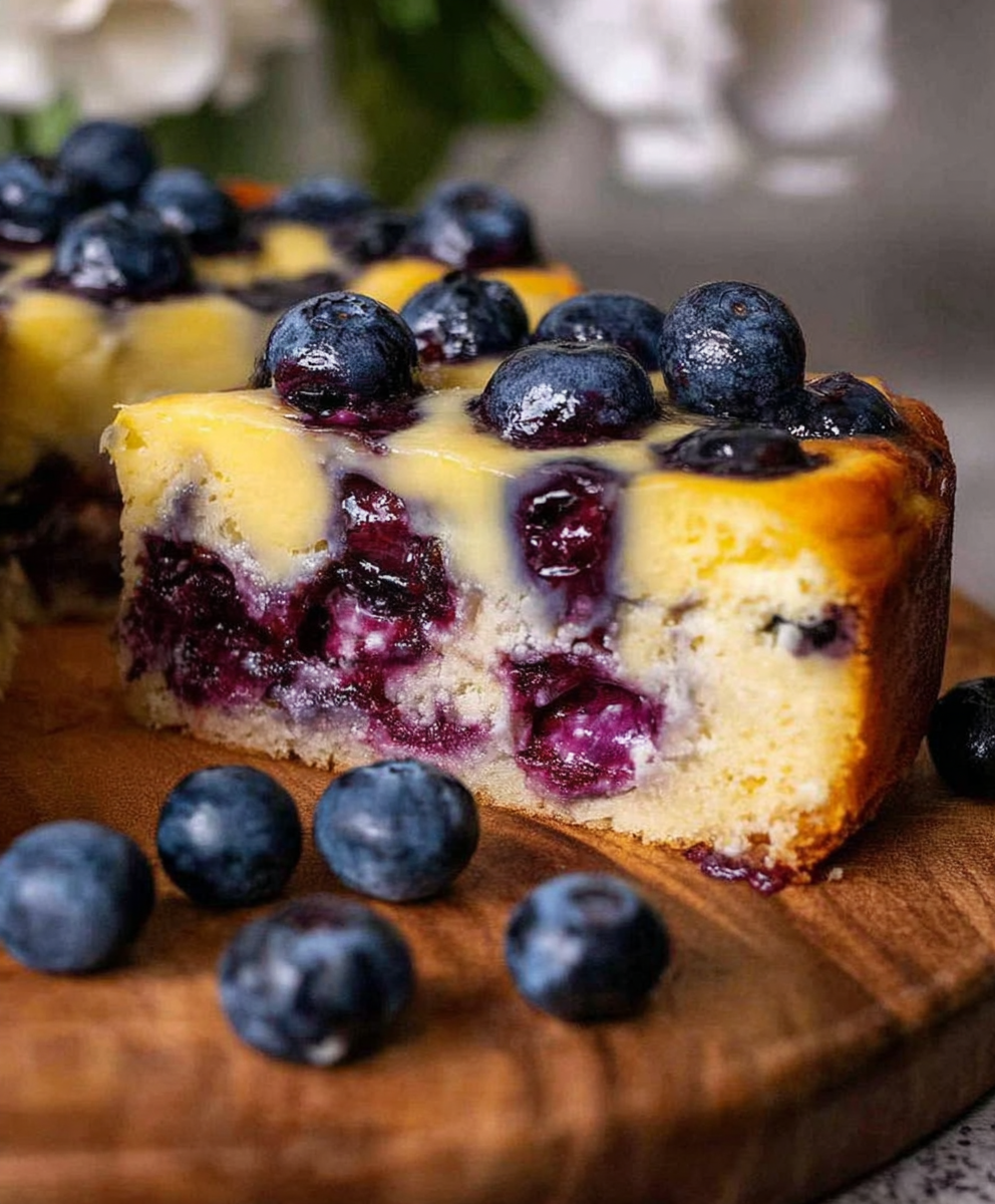 Blueberry Custard Cake